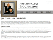 Tablet Screenshot of feigenbaumfoundation.org